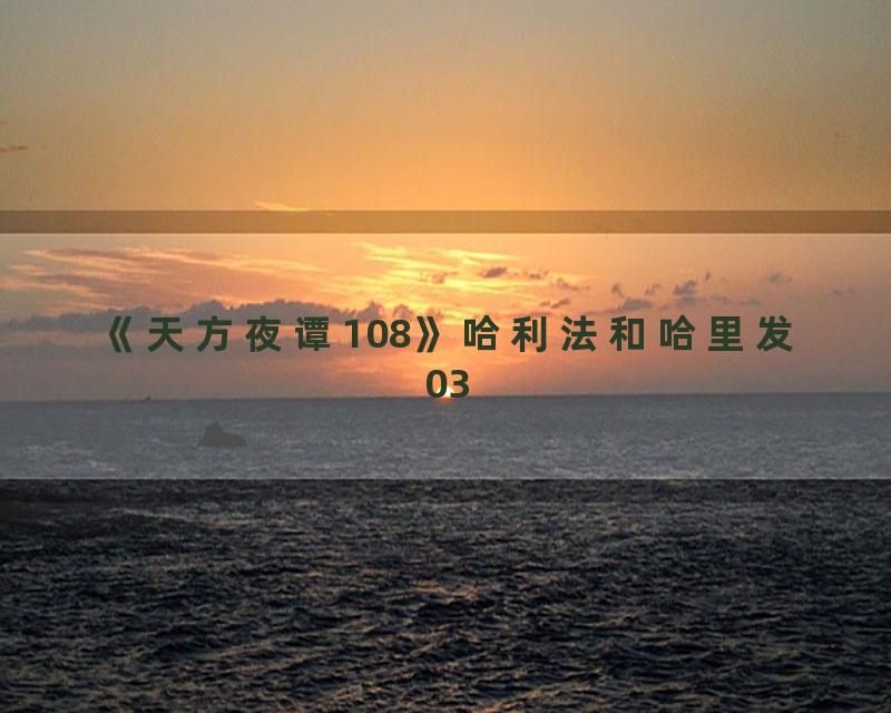 《天方夜谭108》哈利法和哈里发03