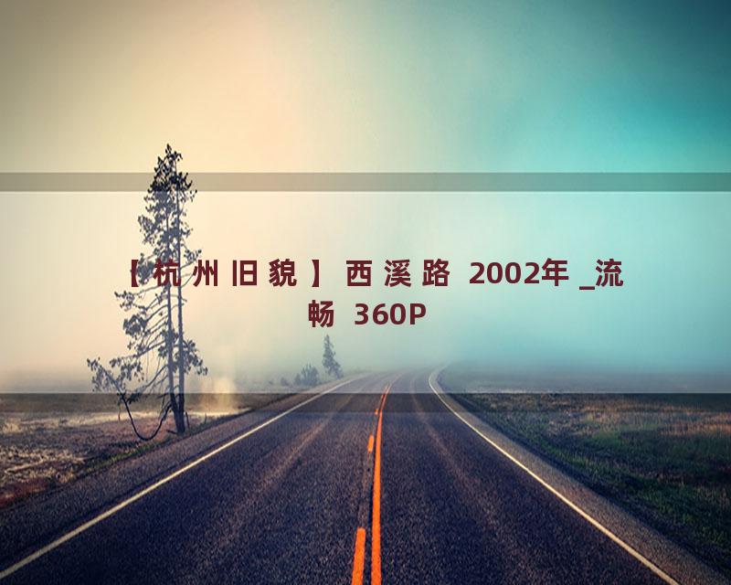 【杭州旧貌】西溪路 2002年_流畅 360P