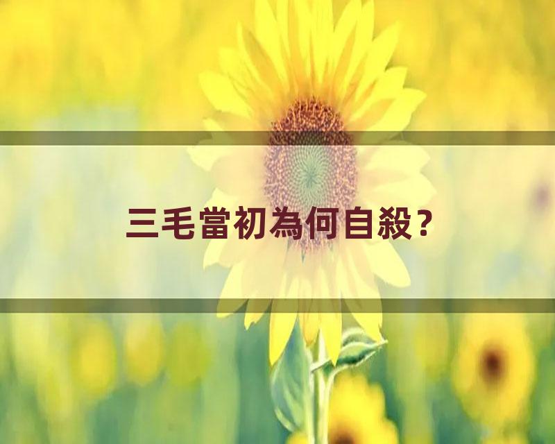 三毛當初為何自殺？