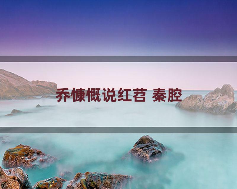 乔慷慨说红苕 秦腔