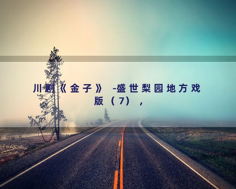 川剧《金子》  -盛世梨园地方戏版（7） ,