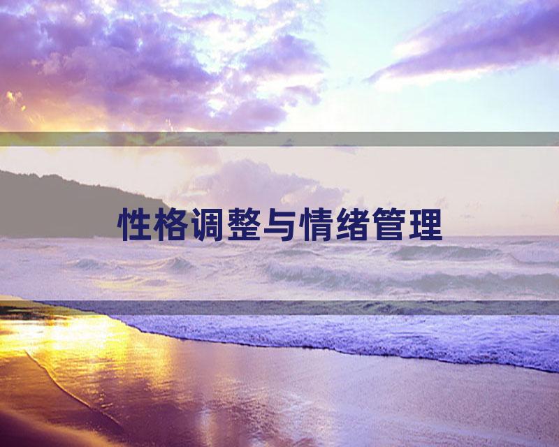 性格调整与情绪管理