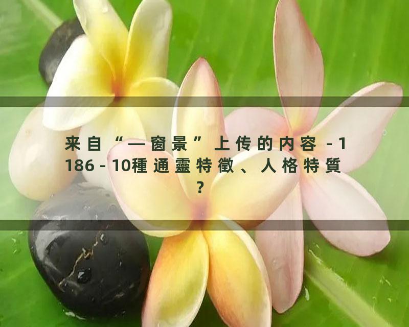 1186 - 10種通靈特徵、人格特質？