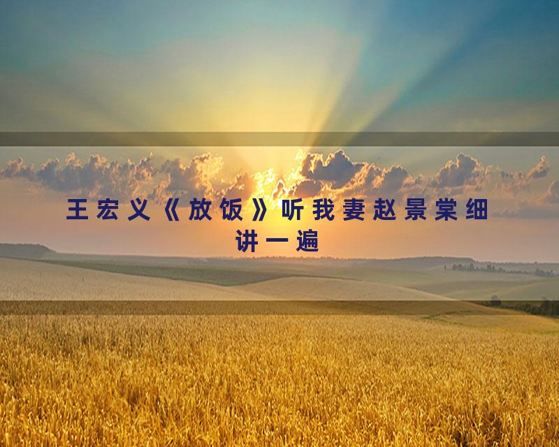 王宏义《放饭》听我妻赵景棠细讲一遍