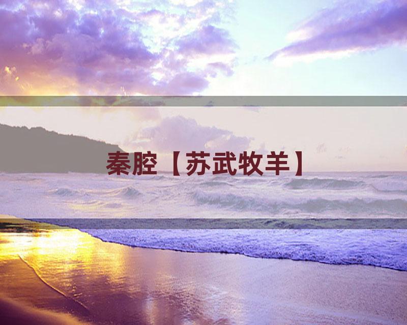 秦腔【苏武牧羊】