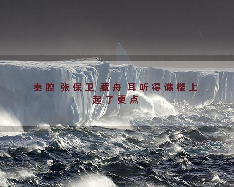 秦腔 张保卫 藏舟 耳听得谯楼上起了更点