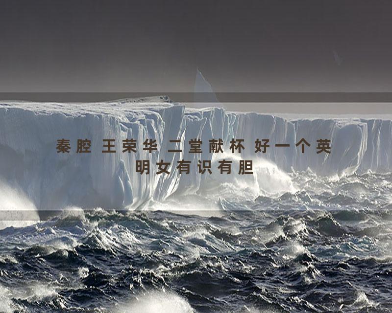 秦腔 王荣华 二堂献杯 好一个英明女有识有胆