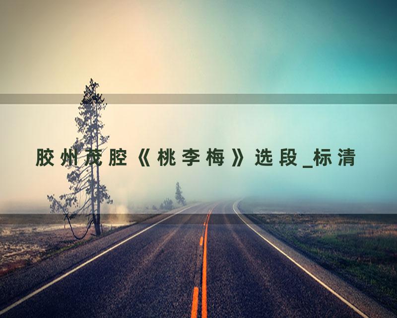 胶州茂腔《桃李梅》选段_标清