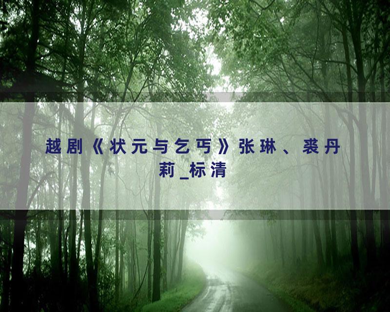 越剧《状元与乞丐》张琳、裘丹莉_标清