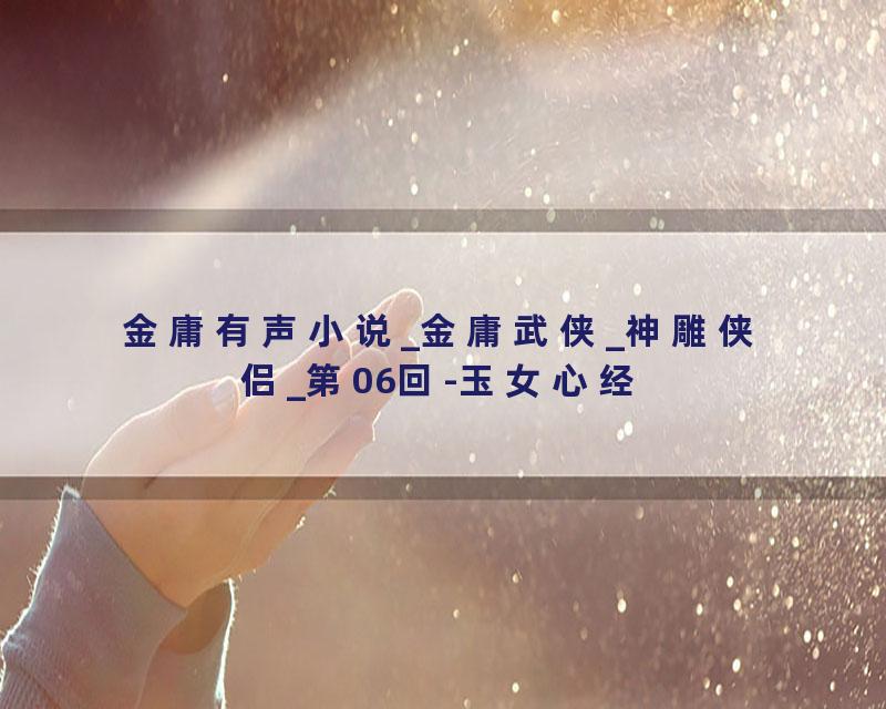 金庸有声小说_金庸武侠_神雕侠侣_第06回-玉女心经