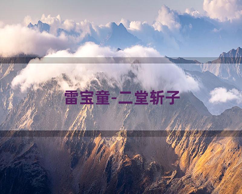 雷宝童-二堂斩子