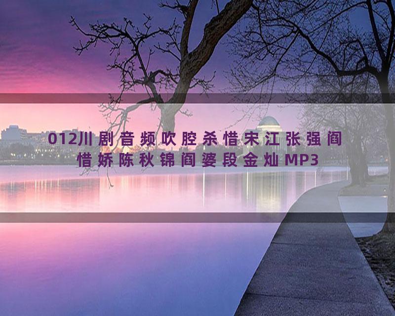 012川剧音频吹腔杀惜宋江张强阎惜娇陈秋锦阎婆段金灿MP3