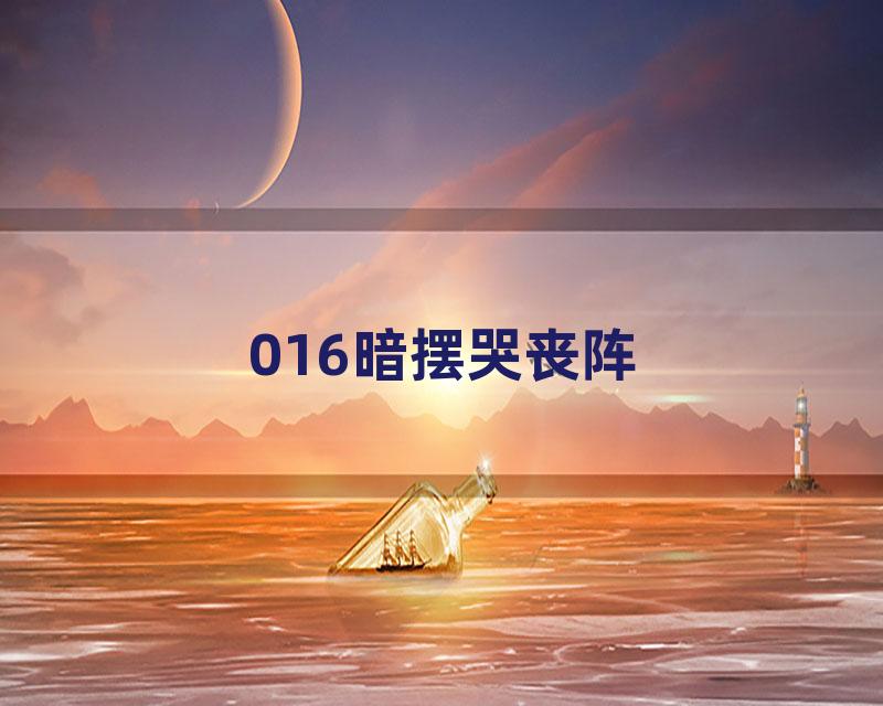 016暗摆哭丧阵