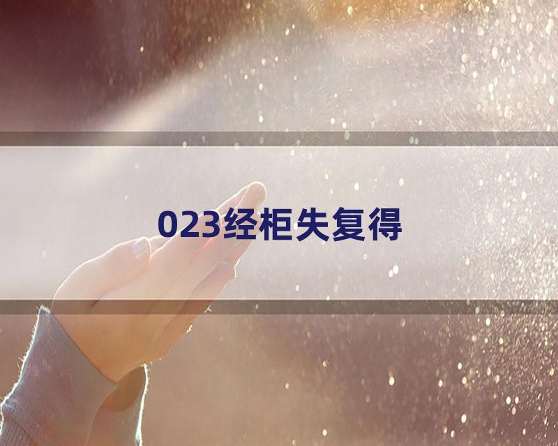 023经柜失复得