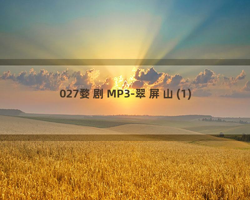 027婺剧MP3-翠屏山(1)