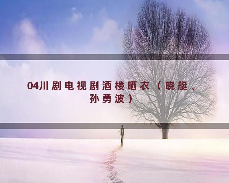 04川剧电视剧酒楼晒衣（晓艇、孙勇波）