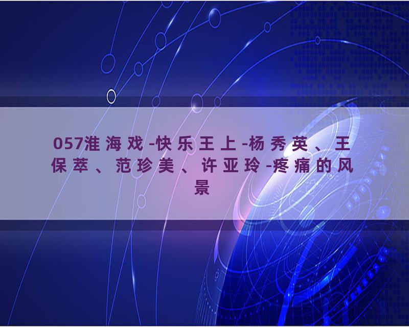 057淮海戏-快乐王上-杨秀英、王保萃、范珍美、许亚玲-疼痛的风景