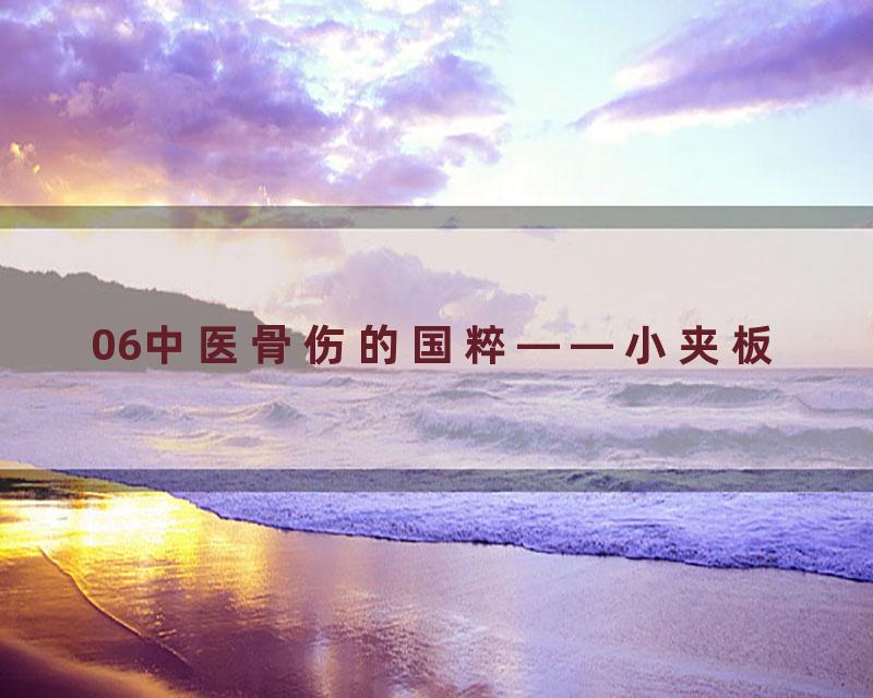 06中医骨伤的国粹——小夹板