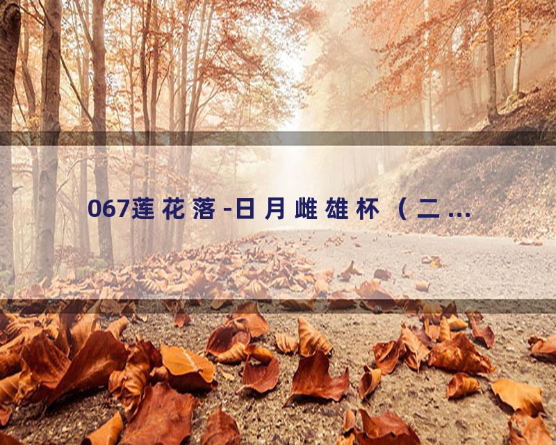 067莲花落-日月雌雄杯（二...