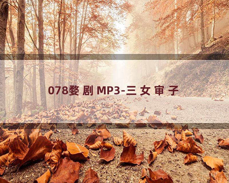 078婺剧MP3-三女审子