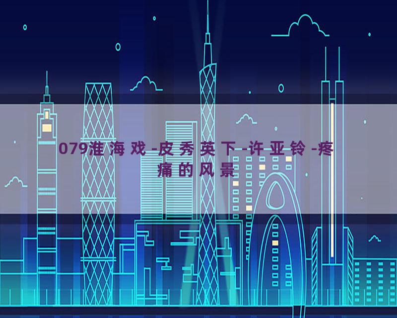 079淮海戏-皮秀英下-许亚铃-疼痛的风景