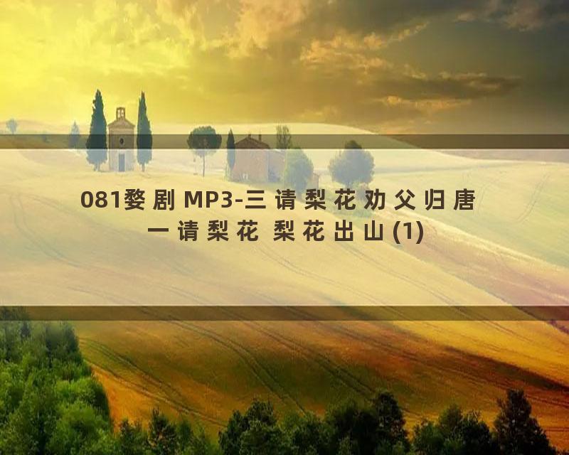 081婺剧MP3-三请梨花劝父归唐 一请梨花 梨花出山(1)
