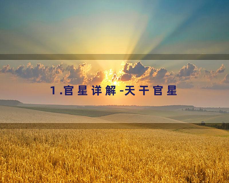 1 .官星详解-天干官星