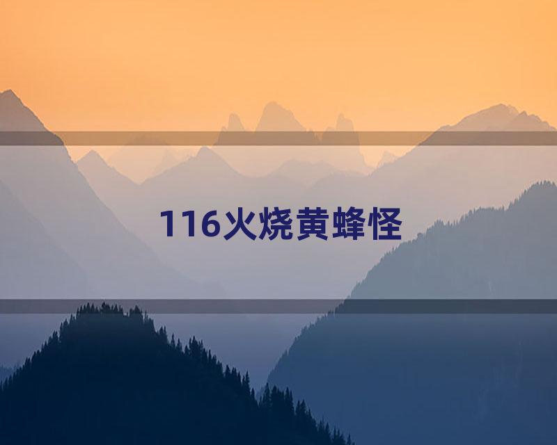 116火烧黄蜂怪