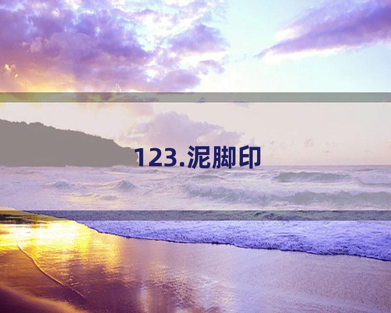 123.泥脚印