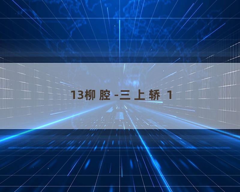 13柳腔-三上轿 1