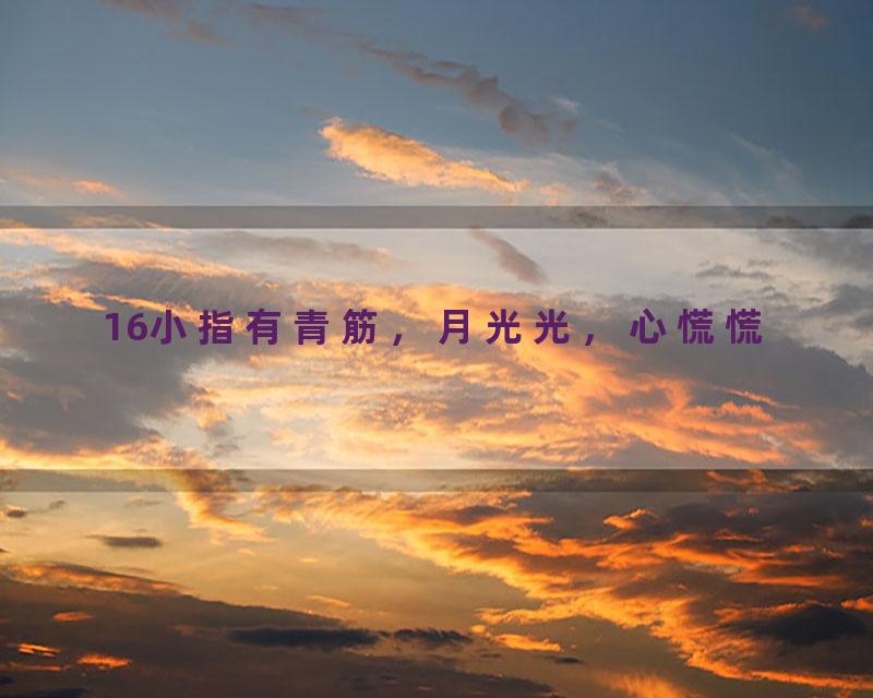 16小指有青筋，月光光，心慌慌