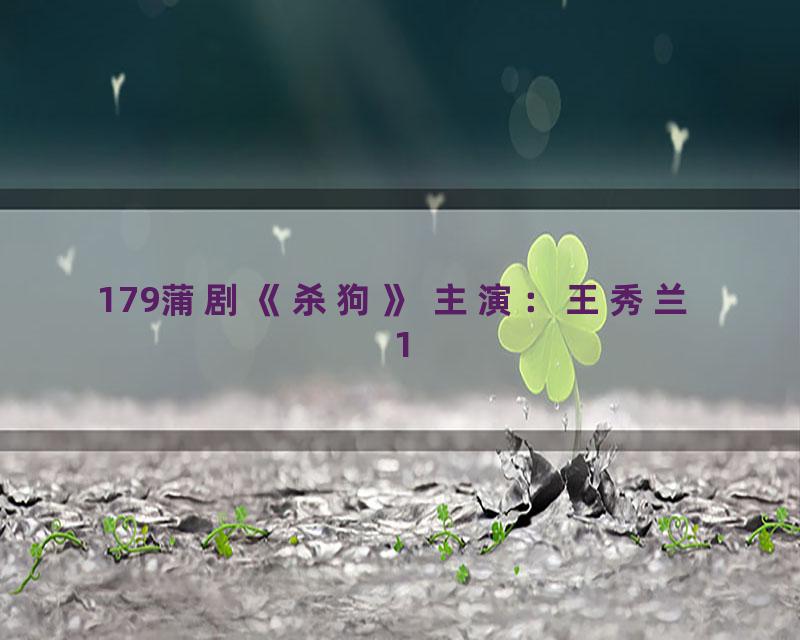 179蒲剧《杀狗》 主演：王秀兰 1