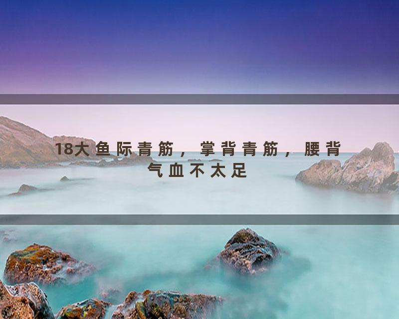 18大鱼际青筋，掌背青筋，腰背气血不太足