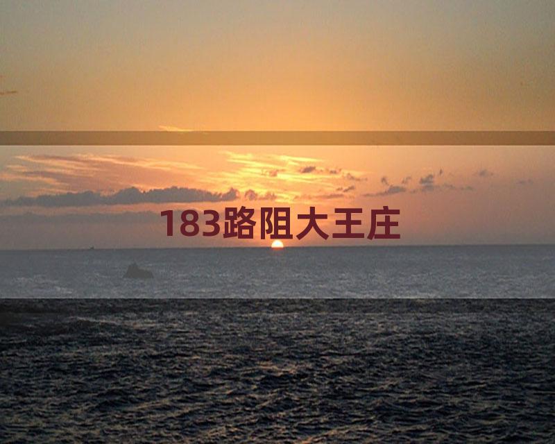 183路阻大王庄