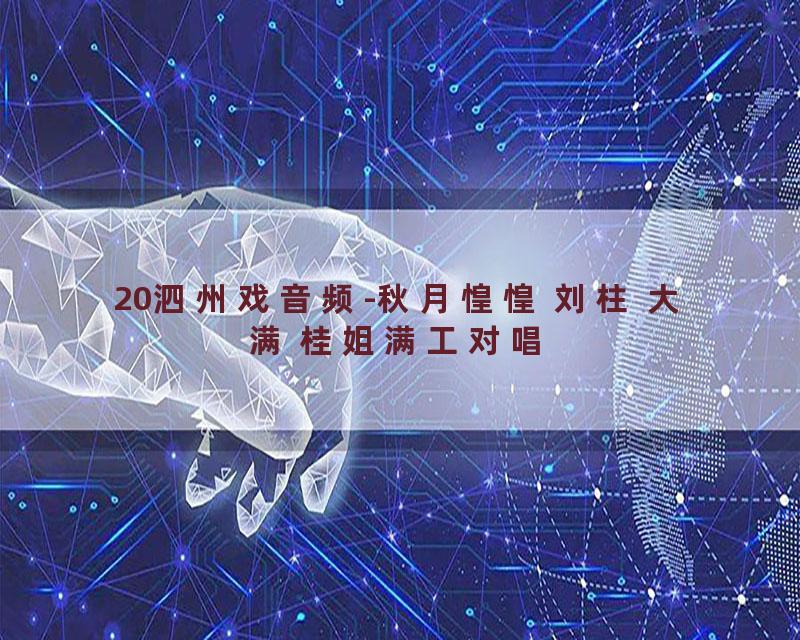 20泗州戏音频-秋月惶惶 刘柱 大满 桂姐满工对唱