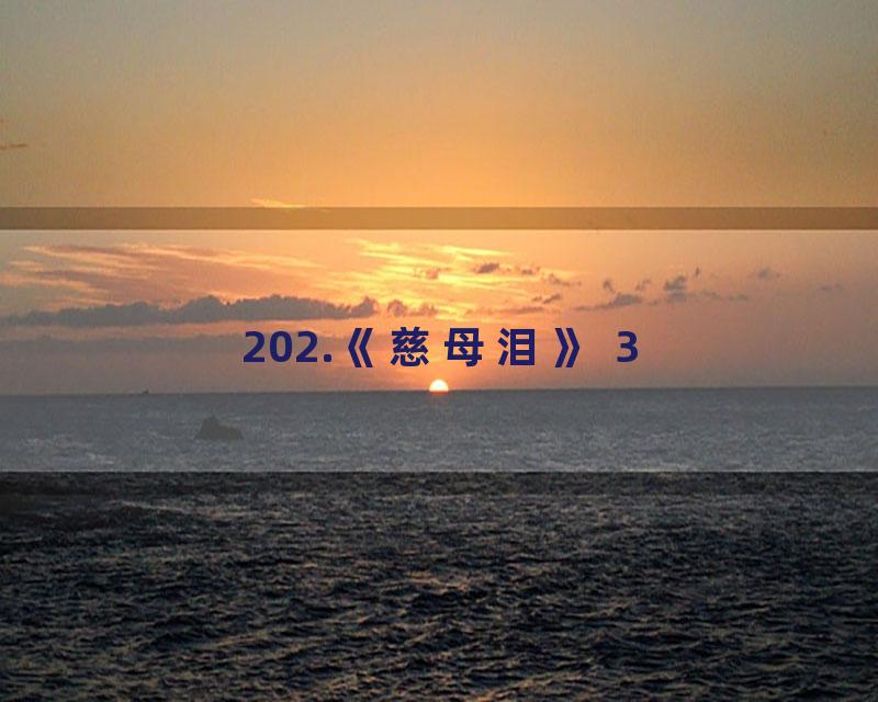 202.《慈母泪》 3