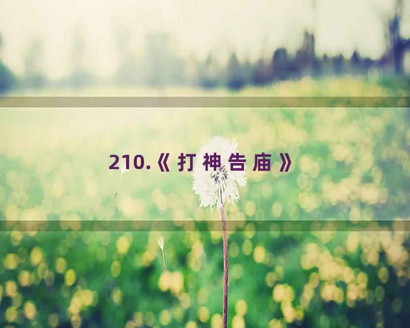 210.《打神告庙》