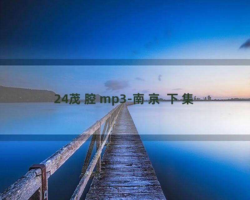 24茂腔mp3-南京 下集