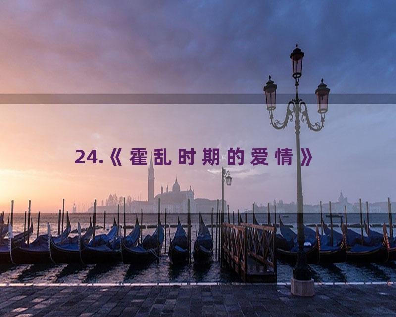 24.《霍乱时期的爱情》