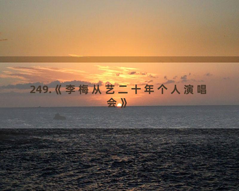 249.《李梅从艺二十年个人演唱会》