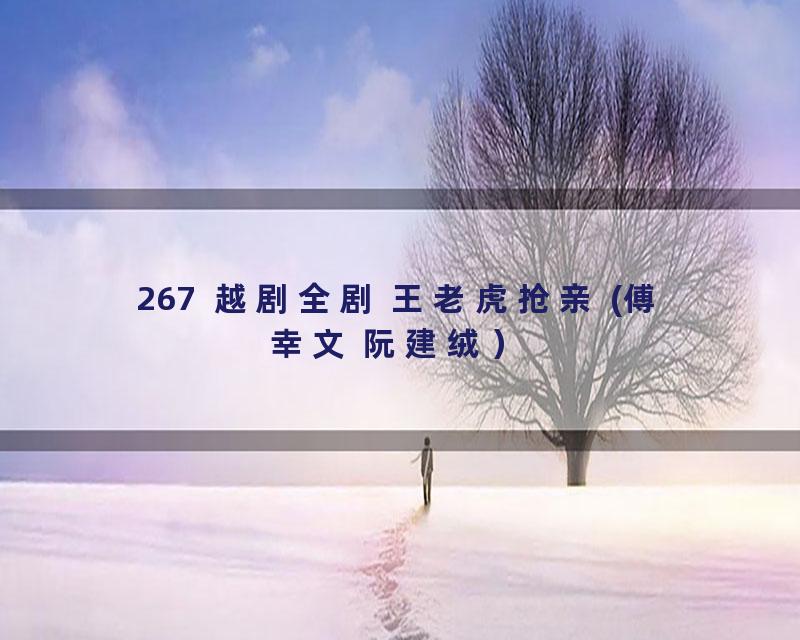 267  越剧全剧 王老虎抢亲 (傅幸文 阮建绒）