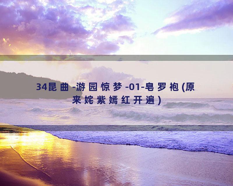 34昆曲-游园惊梦-01-皂罗袍(原来姹紫嫣红开遍)