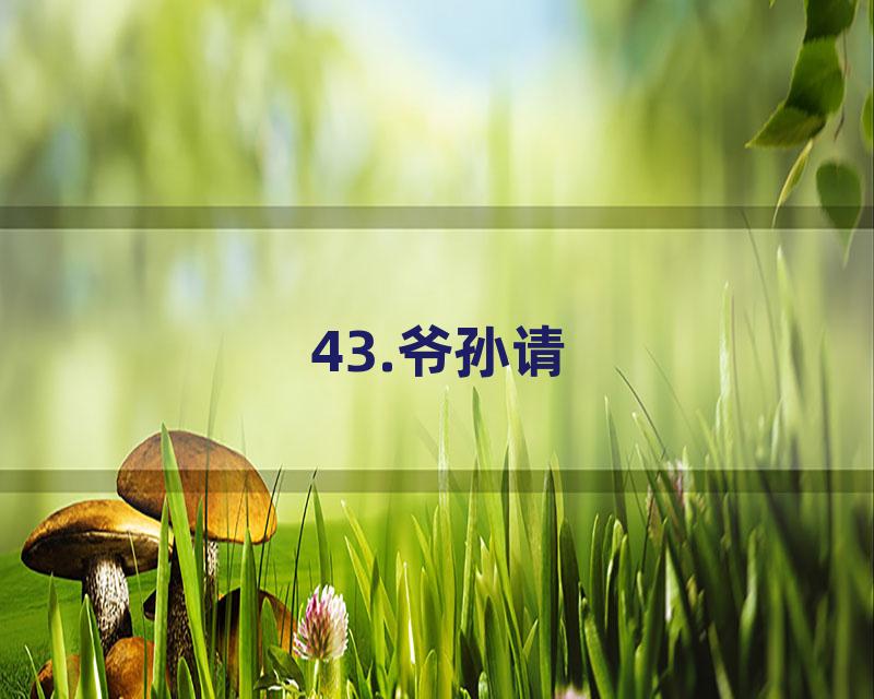 43.爷孙请