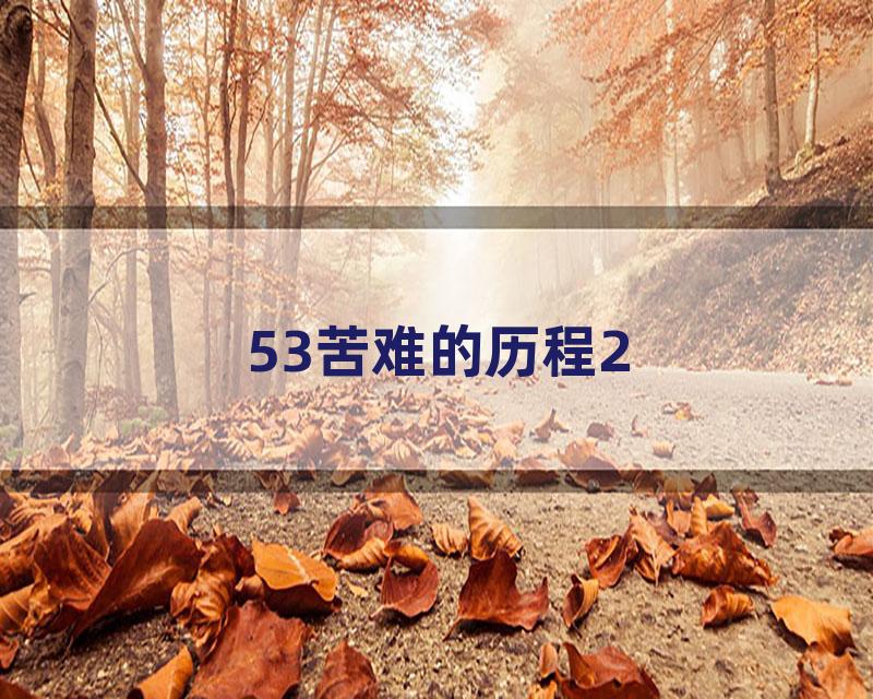 53苦难的历程2