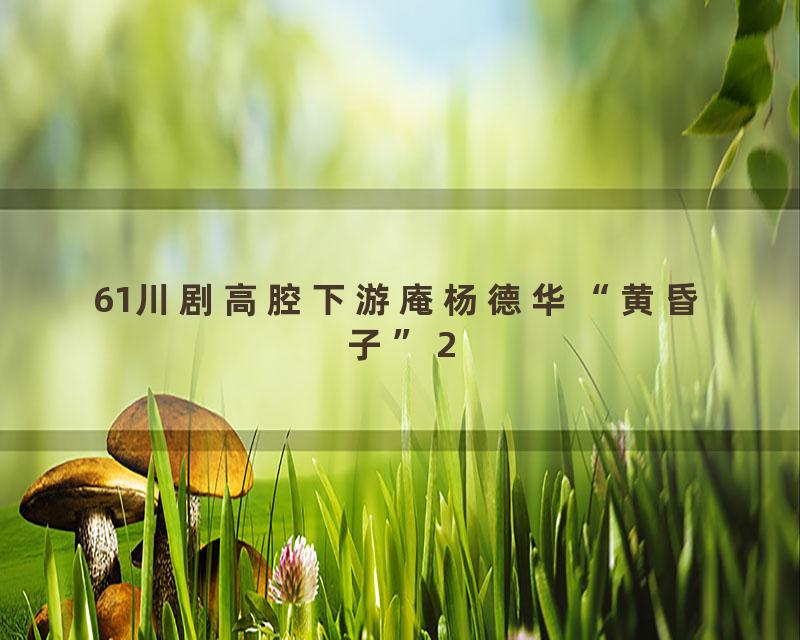 61川剧高腔下游庵杨德华“黄昏子”2