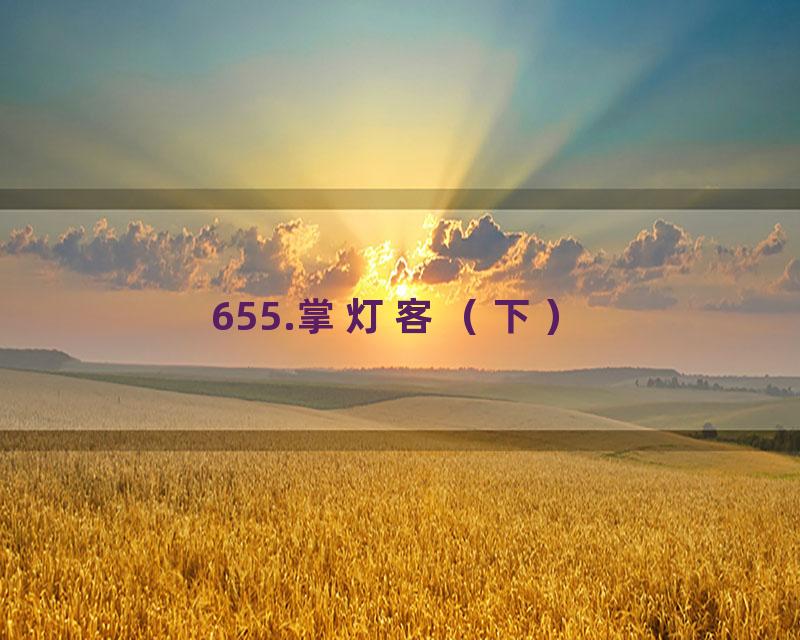 655.掌灯客（下）