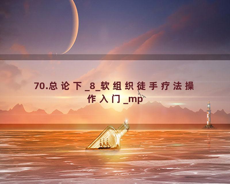 70.总论下_8_软组织徒手疗法操作入门_mp