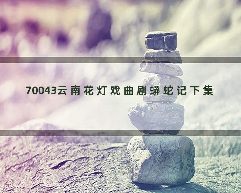 70043云南花灯戏曲剧蟒蛇记下集
