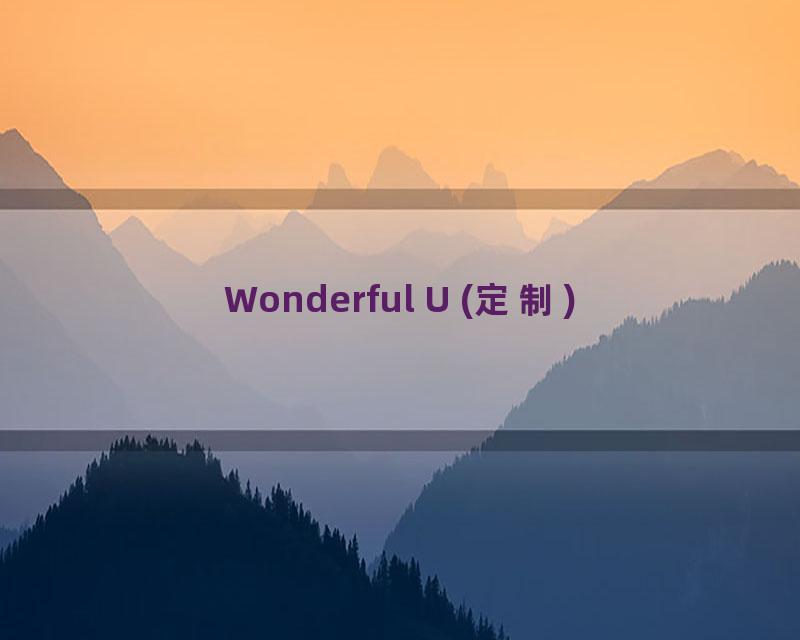 Wonderful U (定制)